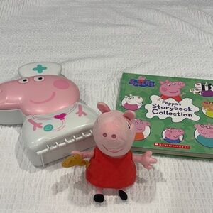 Peppa Pig Check up Set with 8” Peppa Plush & Storybook